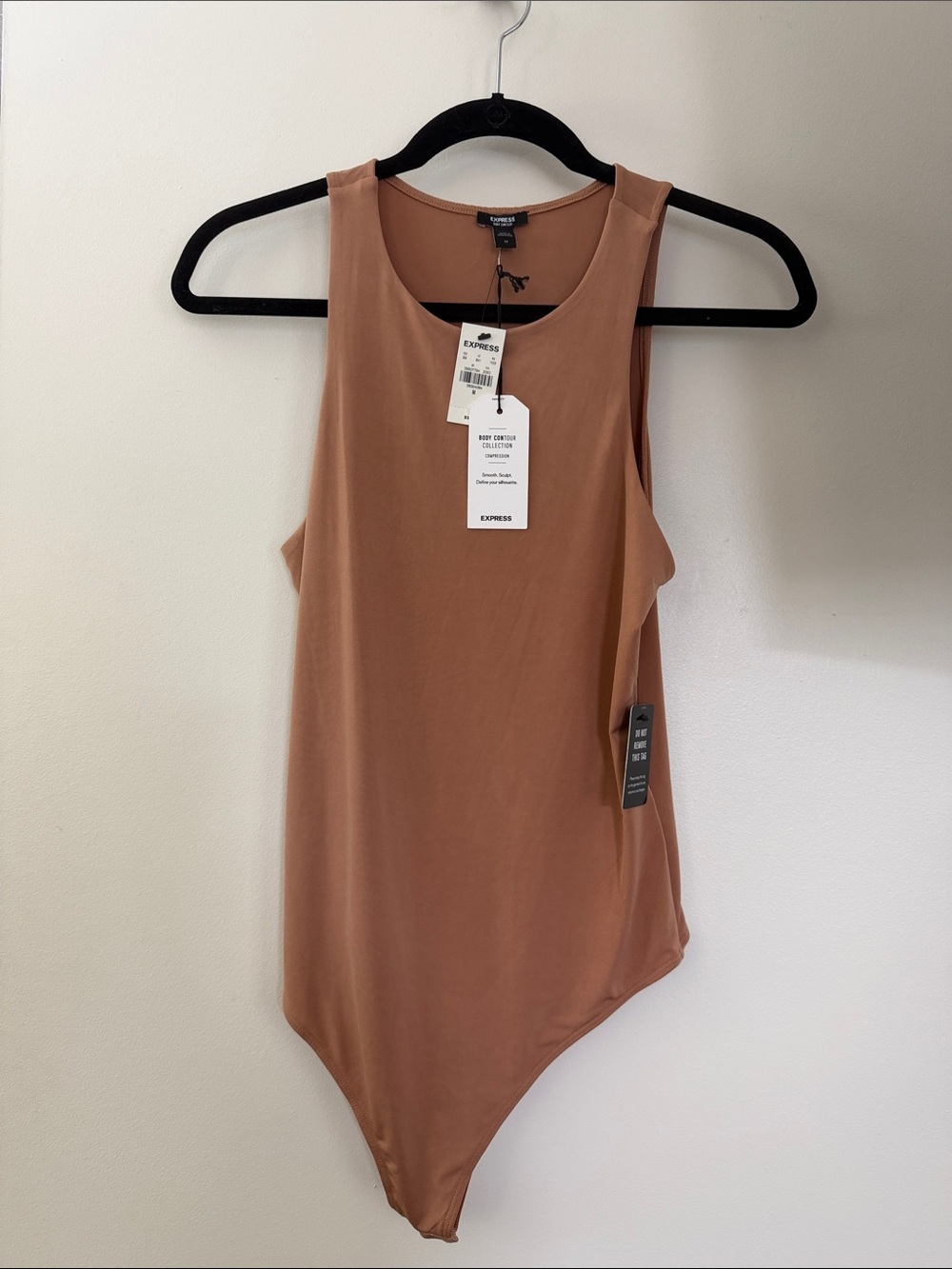 Express Women's Sleeveless Scoop Neck Bodysuit in Rust